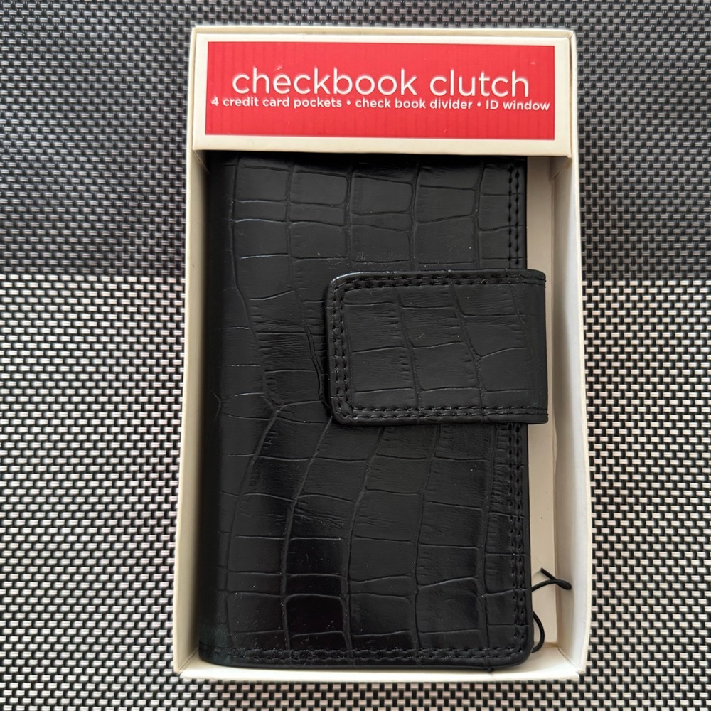 Target Black Checkbook Clutch Wallet